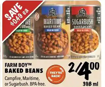 Farm Boy Farm boy baked beans campfire, maritime, or sugarbush offer
