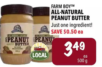 Farm Boy Farm boy all-natural peanut butter offer