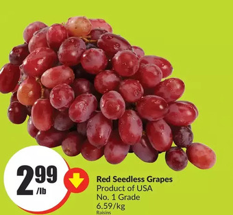 FreshCo Red seedless grapes offer