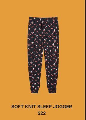 Soft knit sleep jogger