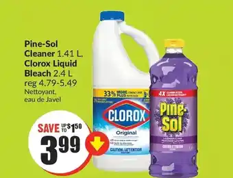 FreshCo Pine-sol cleaner | clorox liquid bleach offer