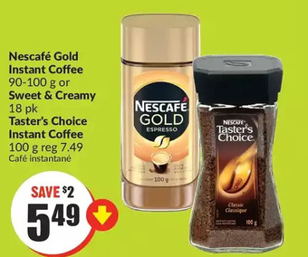 FreshCo Nescafé gold instant coffee or sweet & creamy | taster's choice instant coffee offer