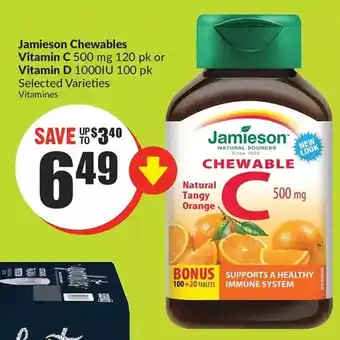 FreshCo Jamieson chewables vitamin c or vitamin d offer