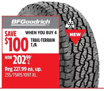 Canadian Tire Bfgoodrich trail-terrain t/a tires offer