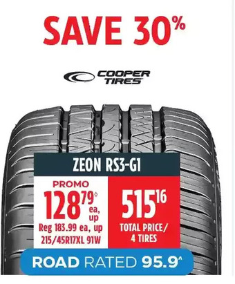 Canadian Tire Cooper tires zeon rs3-g1 tires offer