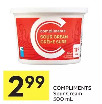 Foodland Compliments sour cream offer