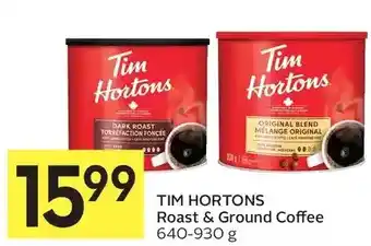 Foodland Tim hortons roast & ground coffee offer