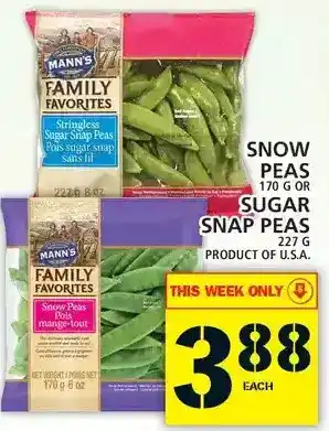 Food Basics Snow peas or sugar snap peas offer