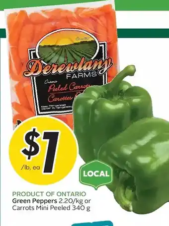 Sobeys Green peppers or carrots mini peeled offer