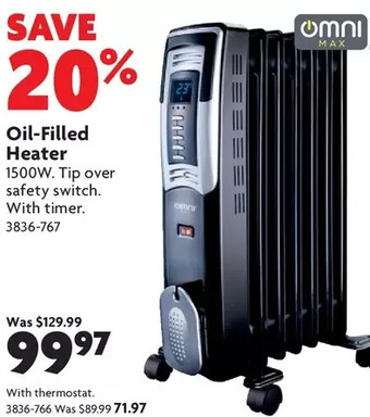Home Hardware Oil-filled heater | with thermostat offer