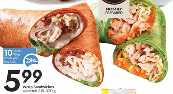 Sobeys Wrap sandwiches offer