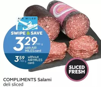 Sobeys Compliments salami offer