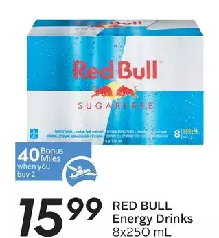 Sobeys Red bull energy drinks offer