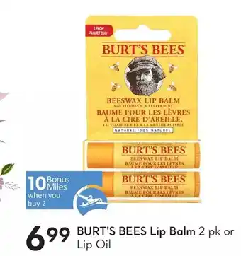Sobeys Burt's bees lip balm or lip oil offer