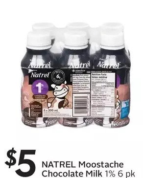 Sobeys Natrel moostache chocolate milk offer