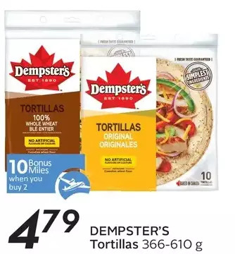 Sobeys Dempster's tortillas offer