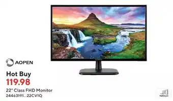 Staples Aopen 22" class fhd monitor offer