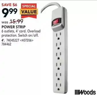 Lowe's Woods power strip offer