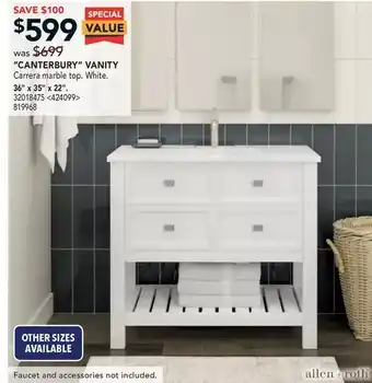 Lowe's Allen + rothi ''canterbury'' vanity offer