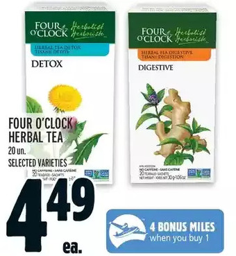 Metro Four o'clock herbal tea offer