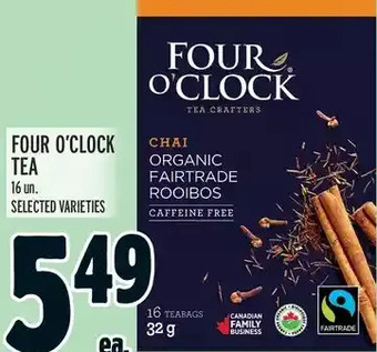 Metro Four o'clock herbal tea offer