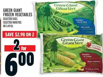 Metro Green giant frozen vegetables offer