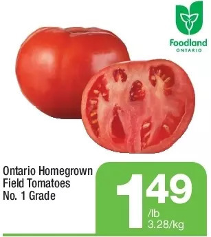 Highland Farms Ontario homegrown field tomatoes offer