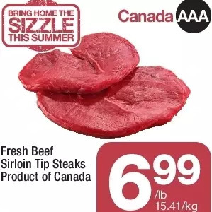 Highland Farms Fresh beef sirloin tip steaks offer