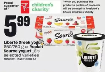 Independent Grocer Liberte greek yogurt or yoplait source yogurt offer