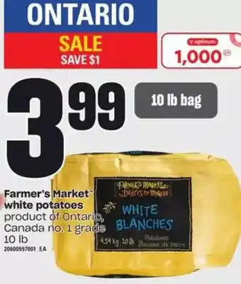 Independent Grocer Farmer's market white potatoes offer