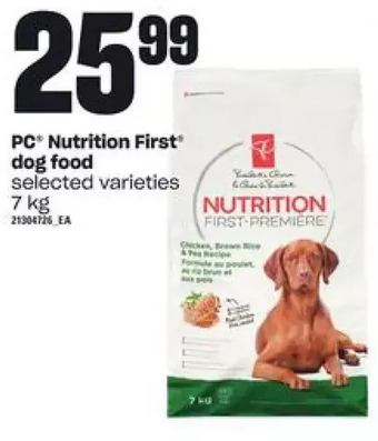 Independent Grocer Pc nutrition first dog food offer