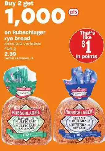 Loblaws Rubschlager rye bread offer