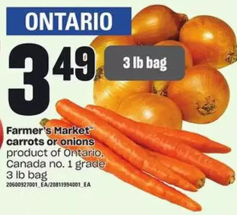 Loblaws Farmer's market carrots or onions offer