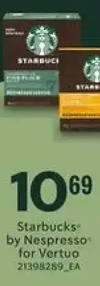 Loblaws Starbucks by nespresso for vertuo offer