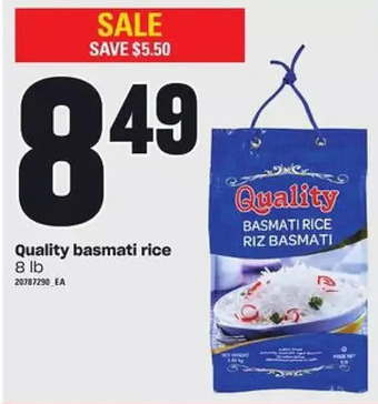 Loblaws Quality basmati rice offer