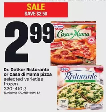 Loblaws Dr. oetker ristorante or casa di mama pizza offer