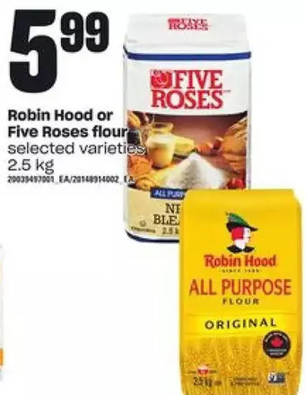 Loblaws Robin hood or five roses flour offer