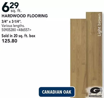 RONA Goodfellow hardwood flooring offer