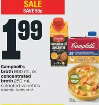 Valu-mart Campbell's broth or concentrated broth offer
