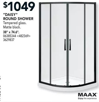 RONA Maax "daisy" round shower offer
