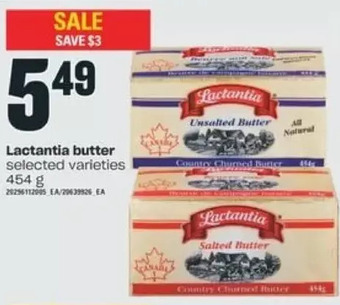 Valu-mart Lactantia butter offer