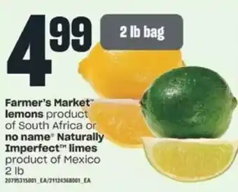 Valu-mart Farmer's market lemons or no name naturally imperfect limes offer