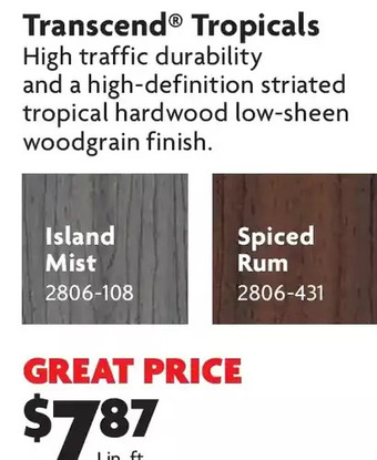 Home Hardware Transcend tropicals composite decking offer