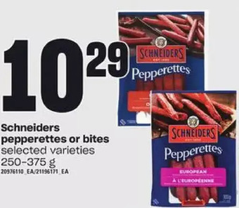 Zehrs Markets Schneiders pepperettes or bites offer