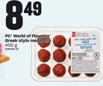 Zehrs Markets Pc world of flavours greek style meatballs offer