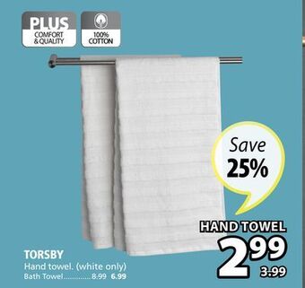JYSK Torsby hand towel offer