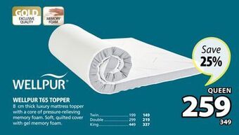 JYSK Wellpur t65 topper offer