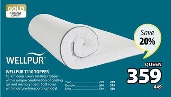 JYSK Wellpur t110 topper offer