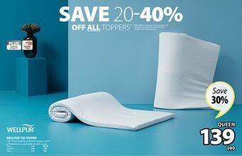 JYSK Wellpur t30 topper offer