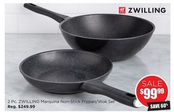 Kitchen Stuff Plus 2 pc. zwilling marquina non-stick frypan/wok set offer